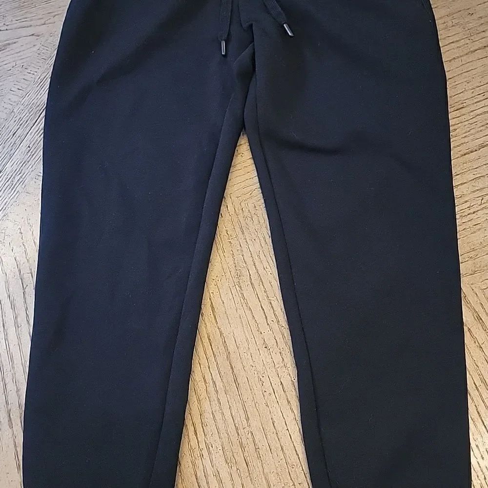Mens Black jogger pants size M side zip pockets